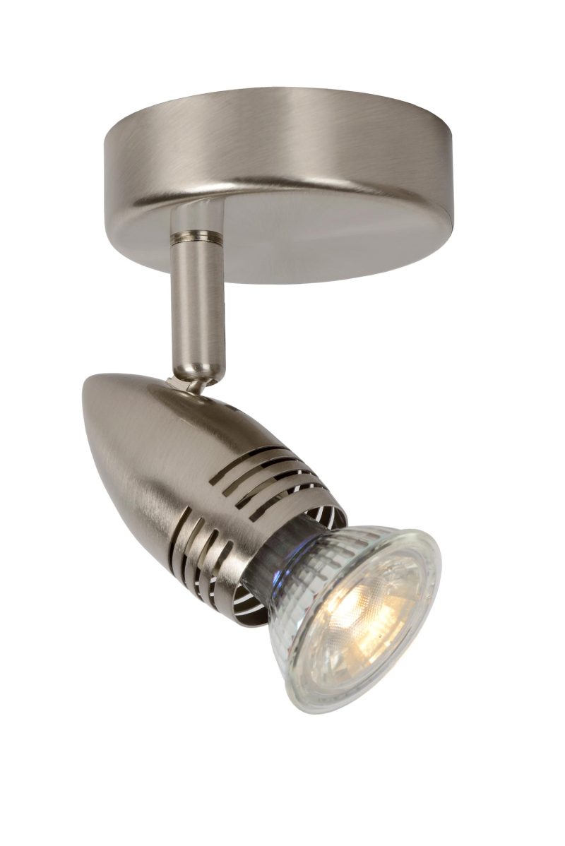 LUCIDE CARO-LED - Faretto da Soffitto - Ø 9 cm - LED - GU10 - 1x5W 2700K - Cromo Opaco