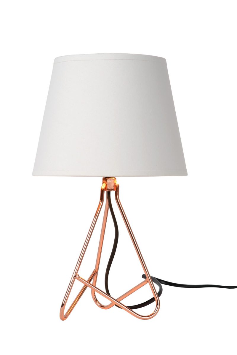 LUCIDE GITTA - Tafellamp - Ø 17 cm - 1xE14 - Koper