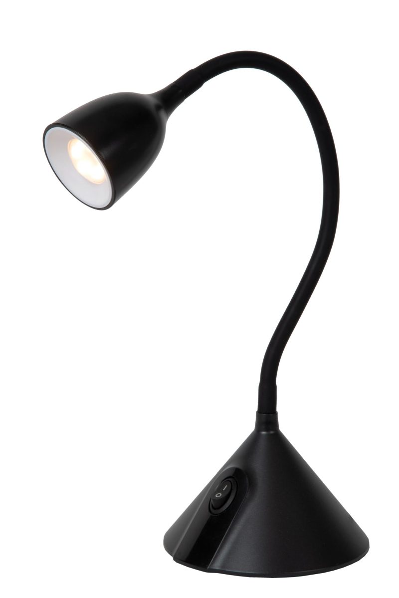 LUCIDE MILO - Lampada da Scrivania - Ø 12,8 cm - LED - 1x3,2W 3000K - Nera