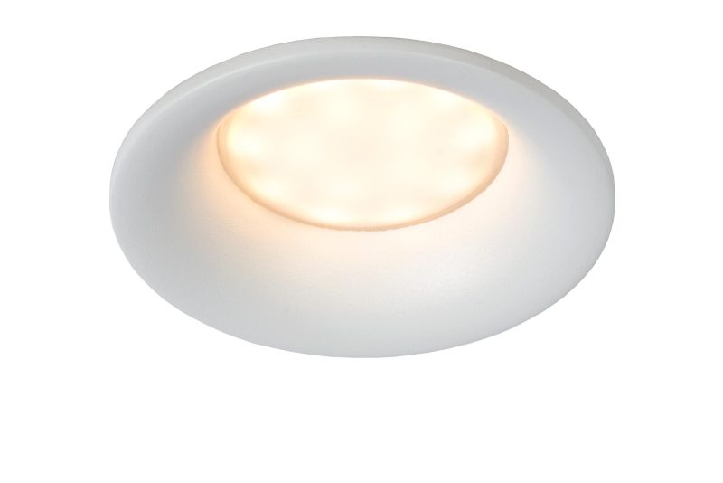 LUCIDE ZIVA - Einbaustrahler Badezimmer - Ø 8,5 cm - 1xGU10 - IP44 - Weiß
