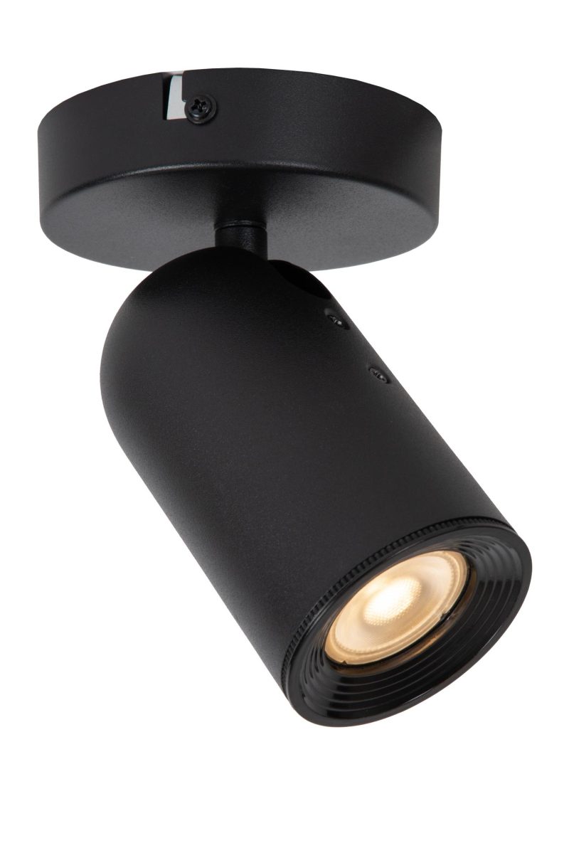 LUCIDE PUNCH - Plafondspot - 1xGU10 - Zwart
