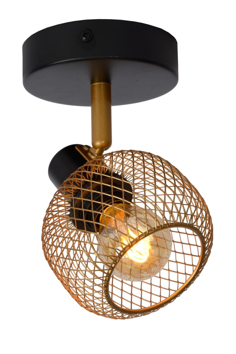 LUCIDE MAREN - Plafondspot - 1xE14 - Mat Goud / Messing