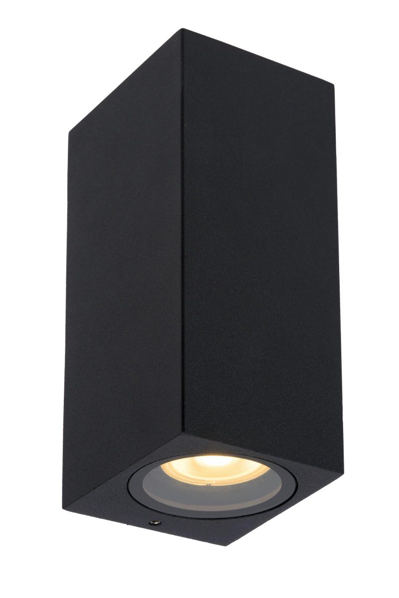 LUCIDE ZARO - Außen Wandspot - 2xGU10 - IP44 - Schwarz