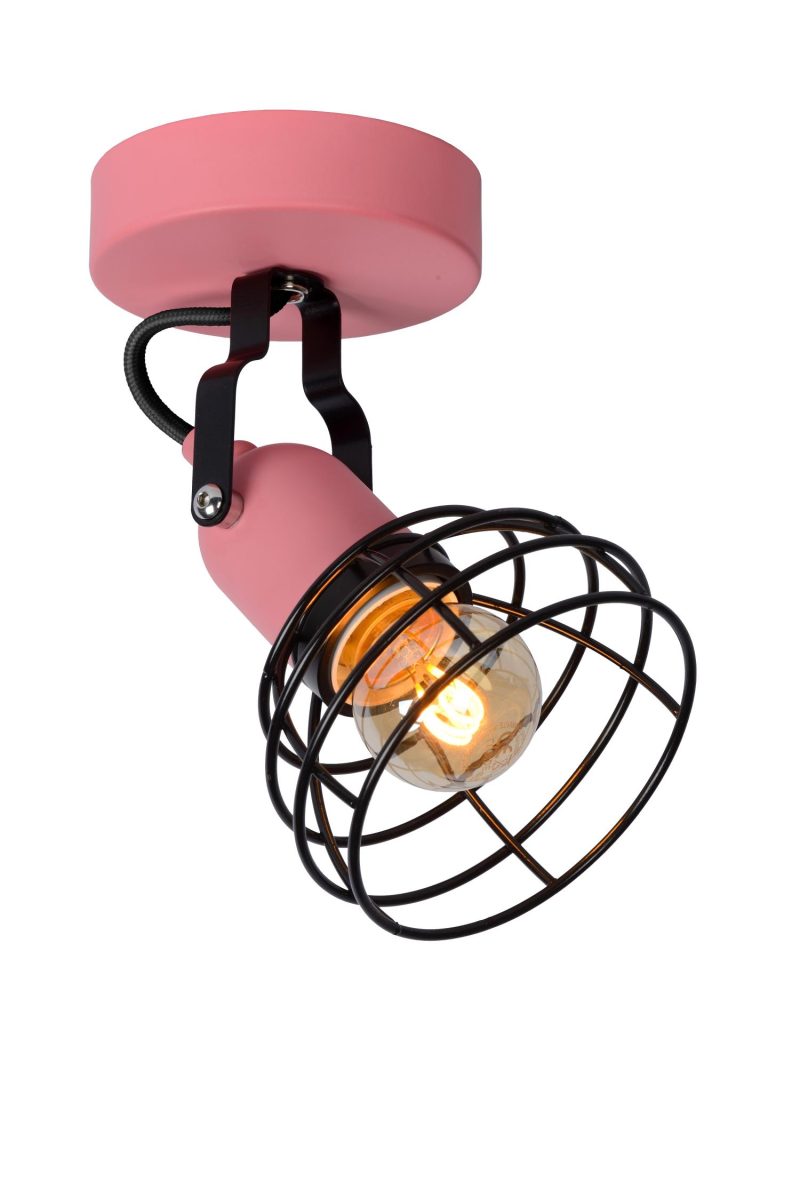 LUCIDE POLA - Lampada da Soffitto per Bambini - 1xE27 - Rosa