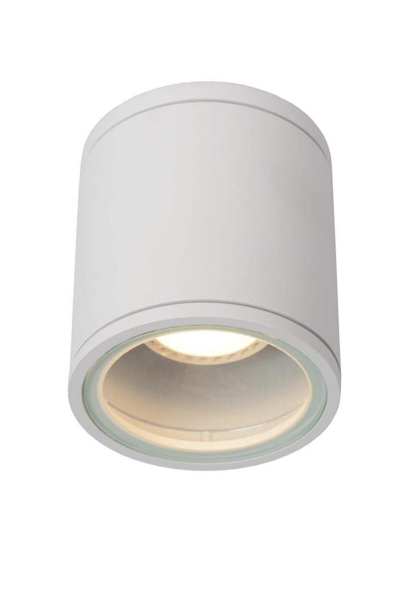 LUCIDE AVEN - Deckenstrahler Badezimmer - Ø 9 cm - 1xGU10 - IP65 - Weiß