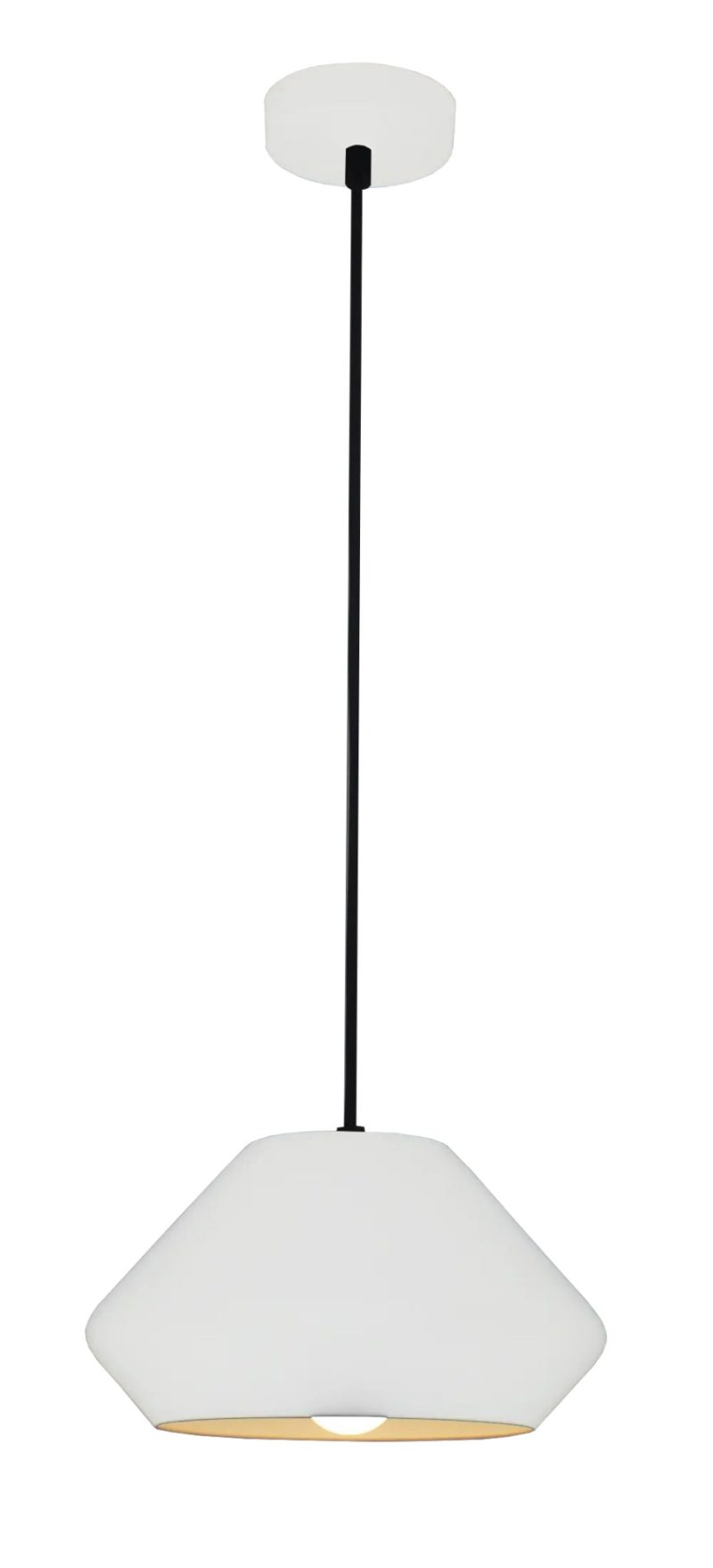 Fantasia Ubbe hanglamp conisch wit metaal Ø24 x H15 cm, E27 fitting