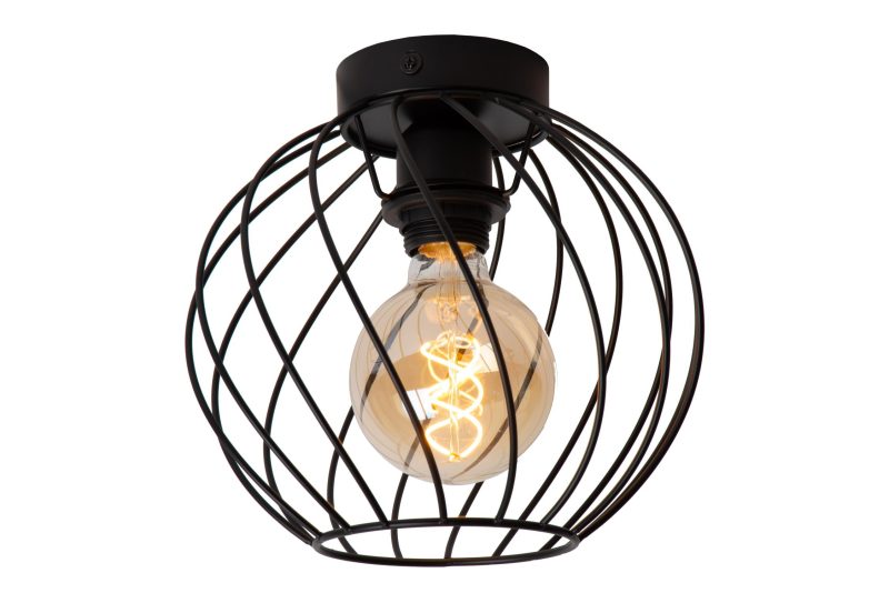 LUCIDE DANZA - Ceiling Light - Ø 25 cm - 1xE27 - Black