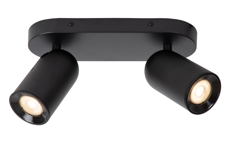 LUCIDE PUNCH - Plafondspot - 2xGU10 - Zwart