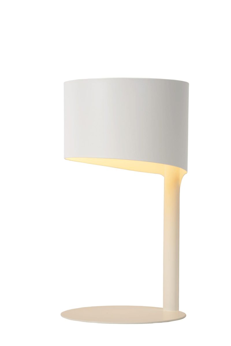 LUCIDE KNULLE - Tafellamp - Ø 15 cm - 1xE14 - Wit