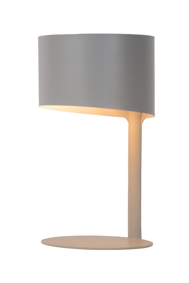 LUCIDE KNULLE - Lampe de Table - Ø 15 cm - 1xE14 - Gris