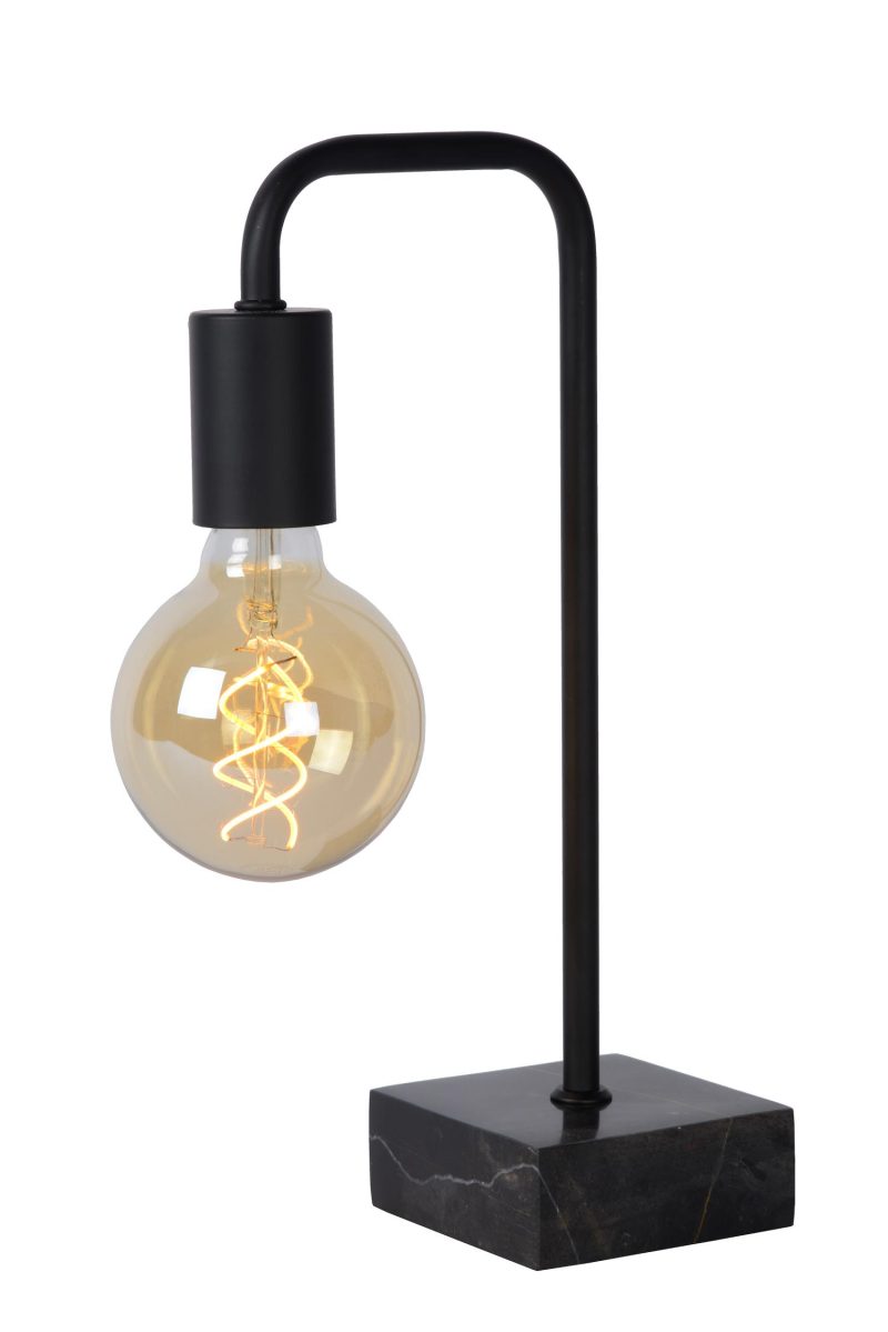 LUCIDE LORIN - Tafellamp - 1xE27 - Zwart