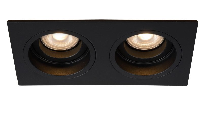 LUCIDE EMBED - Einbaustrahler - 2xGU10 - Schwarz