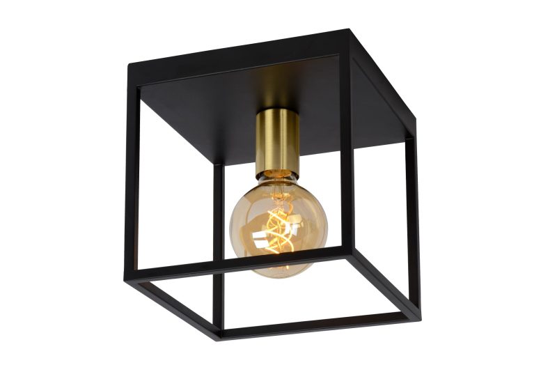 LUCIDE RUBEN - Ceiling Light - 1xE27 - Black