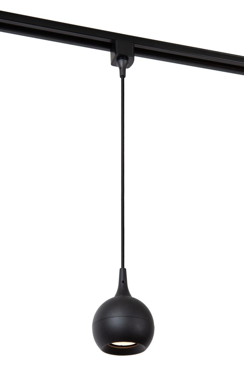 LUCIDE TRACK FAVORI Suspension - Système de Rail 1-Phase / Éclairage sur Rail - 1xGU10 - Noir (Extension)