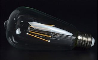 ST64 LED-Filamentlampe bernstein E27 4W dimmbar warmweiß 2700K