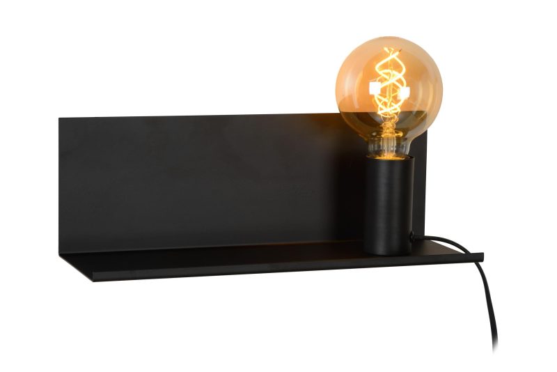 LUCIDE SEBO - Bedlamp - 1xE27 - Zwart