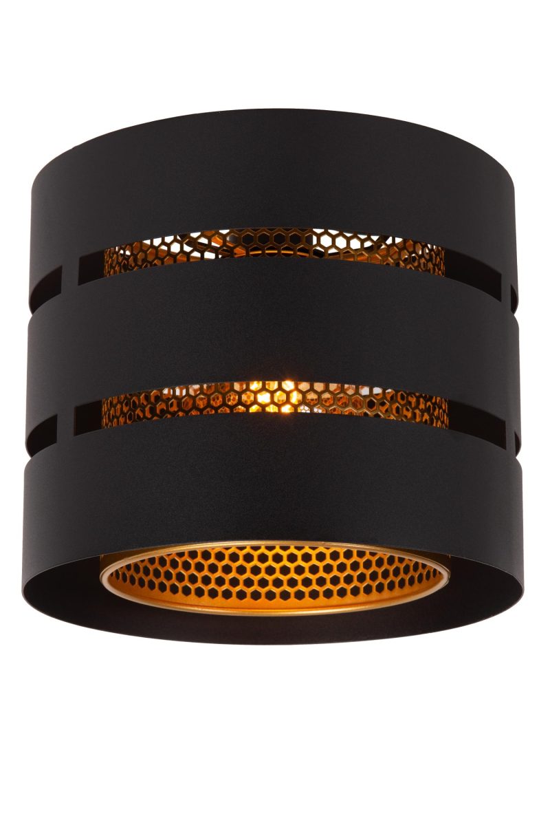 LUCIDE ROSAS - Ceiling Light - Ø 26 cm - 1xE27 - Black