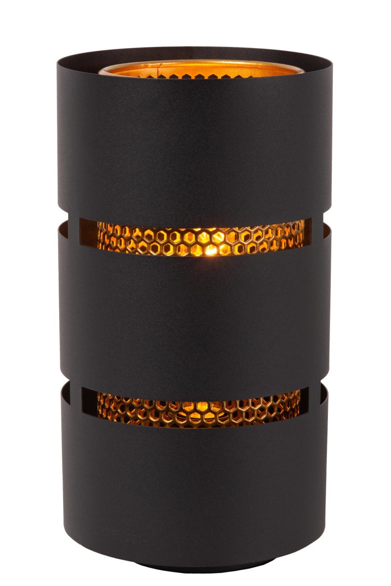 LUCIDE ROSAS - Lampe de Table - Ø 16 cm - 1xE27 - Noir