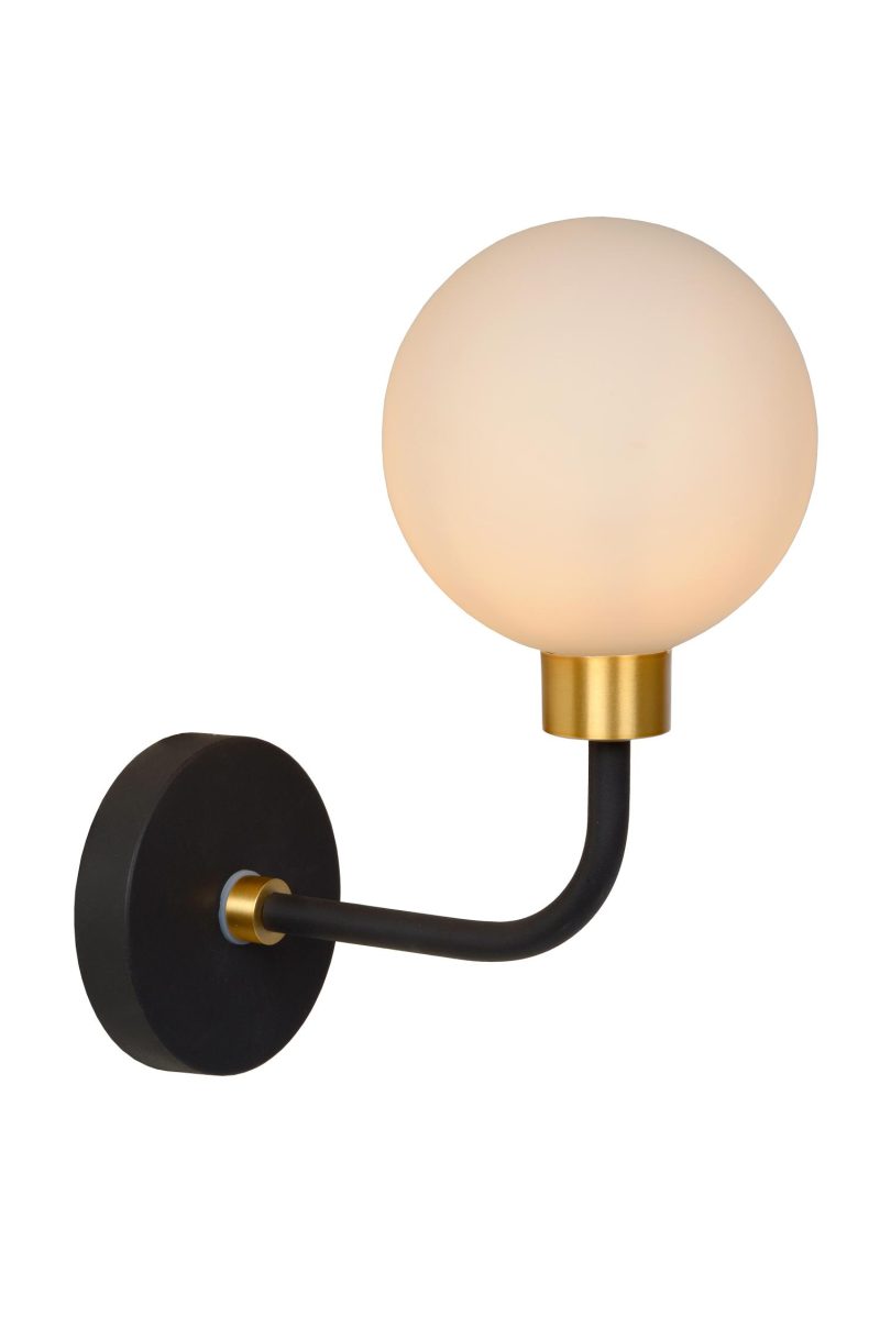 LUCIDE BEREND - Wandlampe Badezimmer - 1xG9 - IP44 - Schwarz