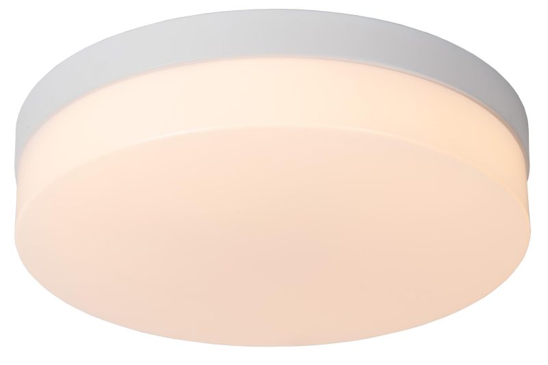 LUCIDE BISKIT - Badezimmer Deckenleuchte - Ø 28 cm - LED - 1x18W 2700K - IP44 - Weiß