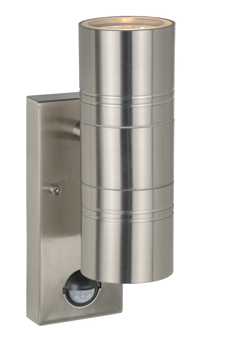 LUCIDE ARNE-LED IR - Applique Esterno - Ø 6,3 cm - LED - GU10 - 2x5W 2700K - Cromo Opaco