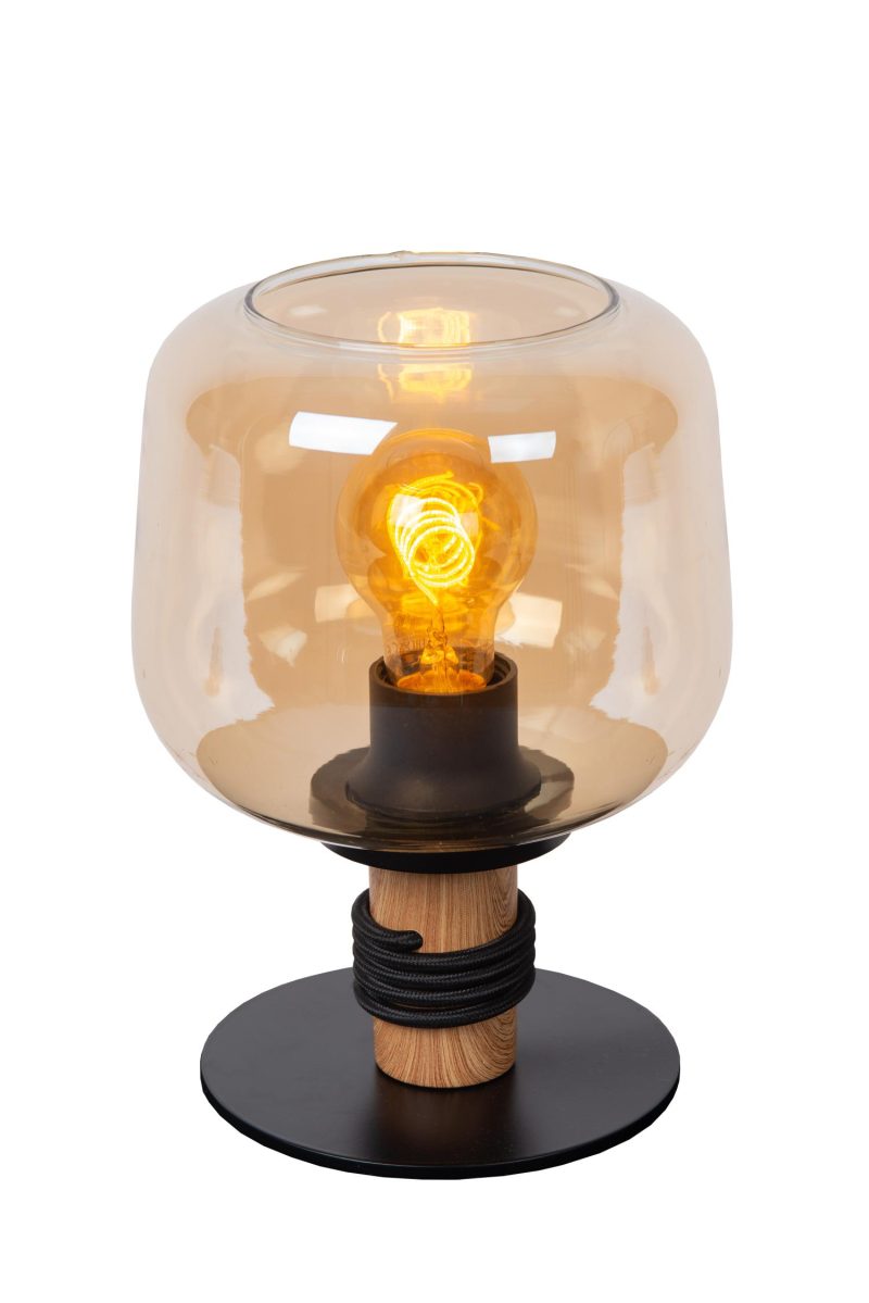 LUCIDE ILONA - Lampe de Table - Ø 18 cm - 1xE27 - Ambre