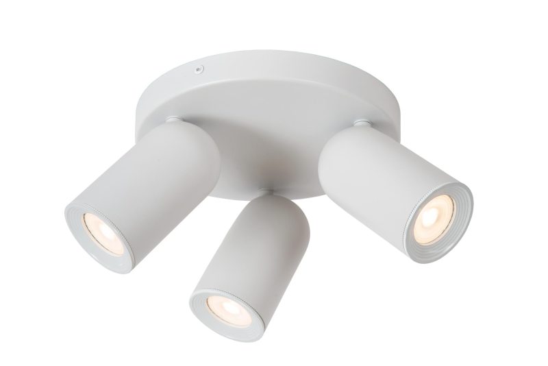 LUCIDE PUNCH - Plafondspot - Ø 21 cm - 3xGU10 - Wit