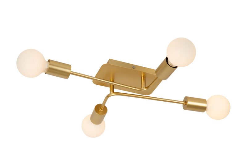 LUCIDE LESTER - Deckenleuchte - 4xE27 - Matt Gold / Messing