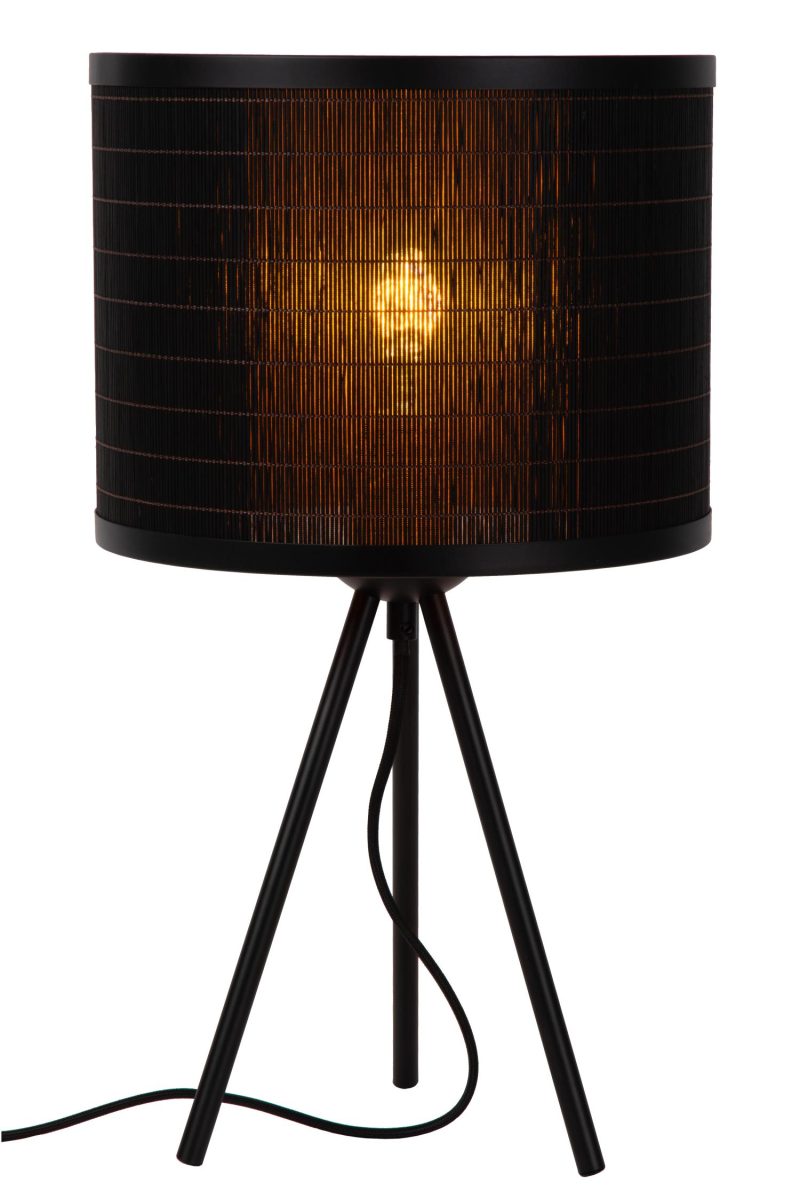 LUCIDE TAGALOG - Lampe de Table - Ø 26 cm - 1xE27 - Noir