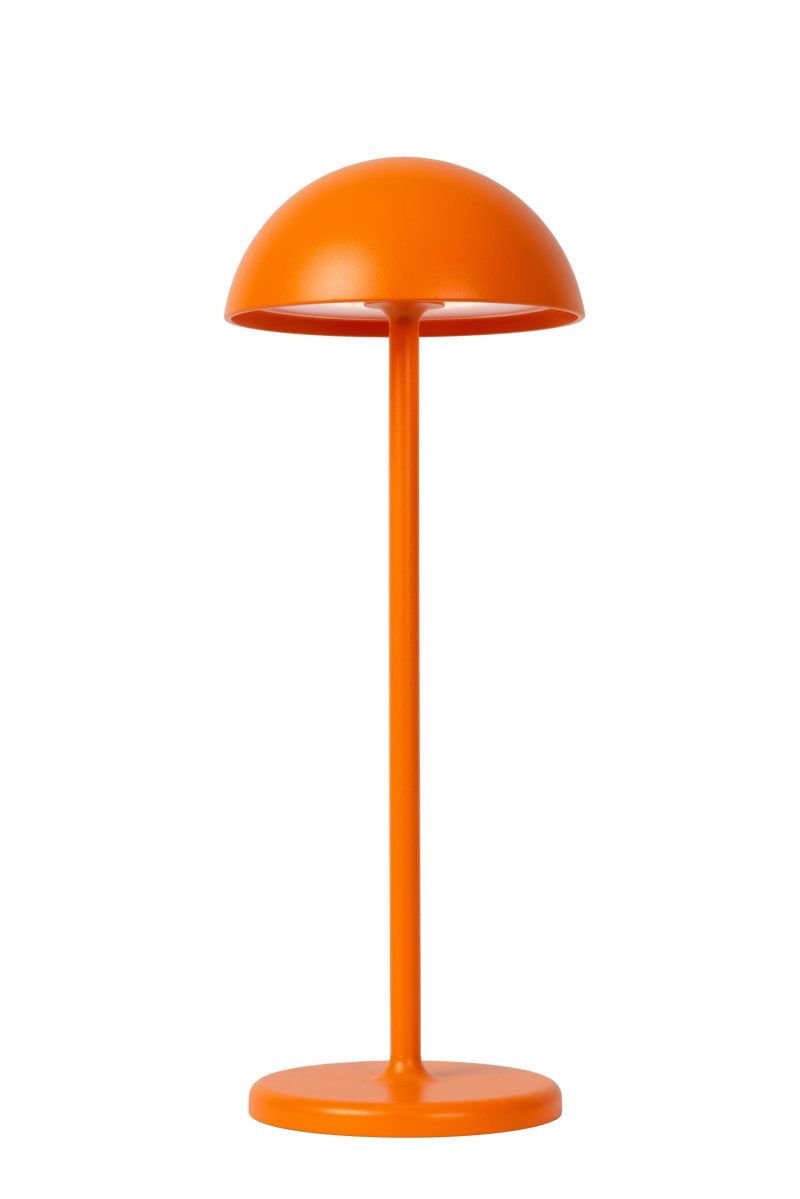 LUCIDE JOY - Lámpara de Mesa Recargable para Exterior - Batería/Accu - Ø 12 cm - LED Regulable