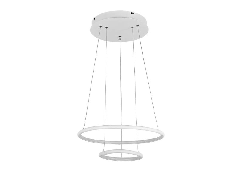 Fantasia Annu hanglamp 2 ringen wit Ø40/30cm 36W LED 3000K dimbaar