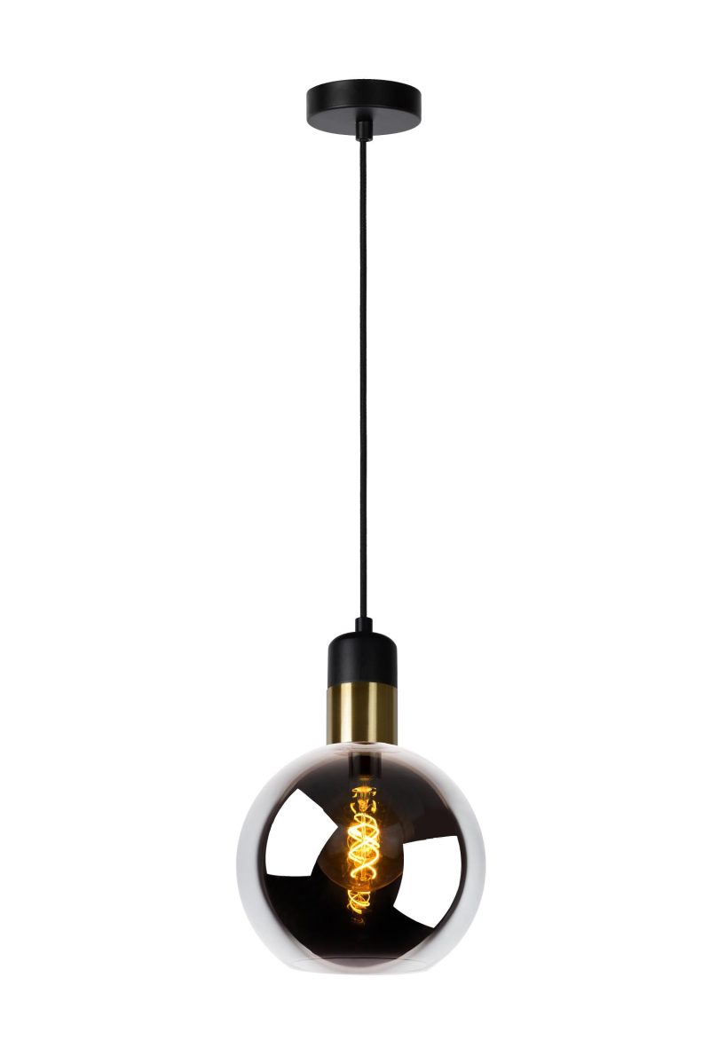 LUCIDE JULIUS - Lampada a Sospensione - Ø 20 cm - 1xE27 - Fumé