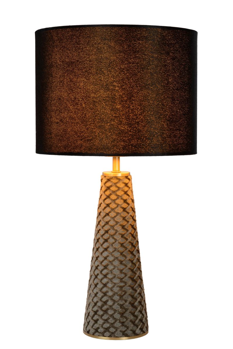 LUCIDE EXTRAVAGANZA VELVET - Lampe de Table - Ø 25 cm - 1xE27 - Noir