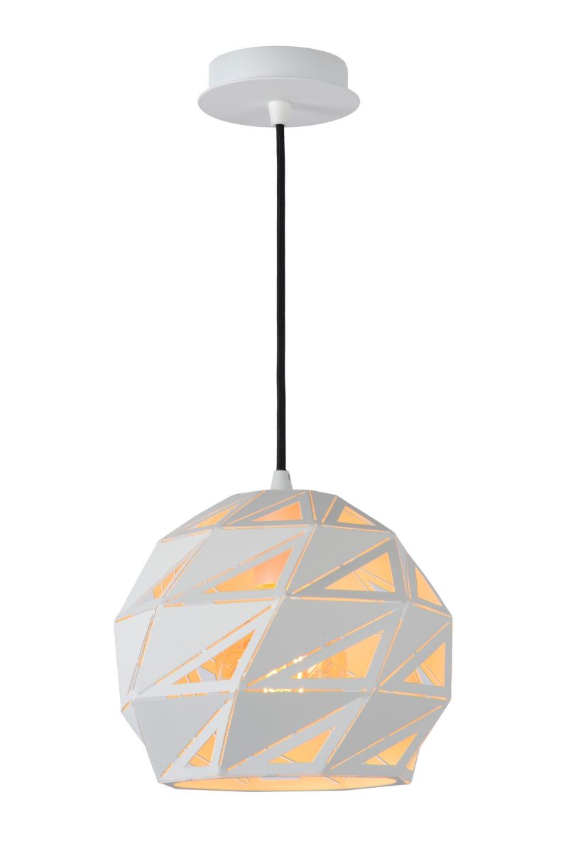 LUCIDE MALUNGA - Hanglamp - Ø 25 cm - 1xE27 - Wit