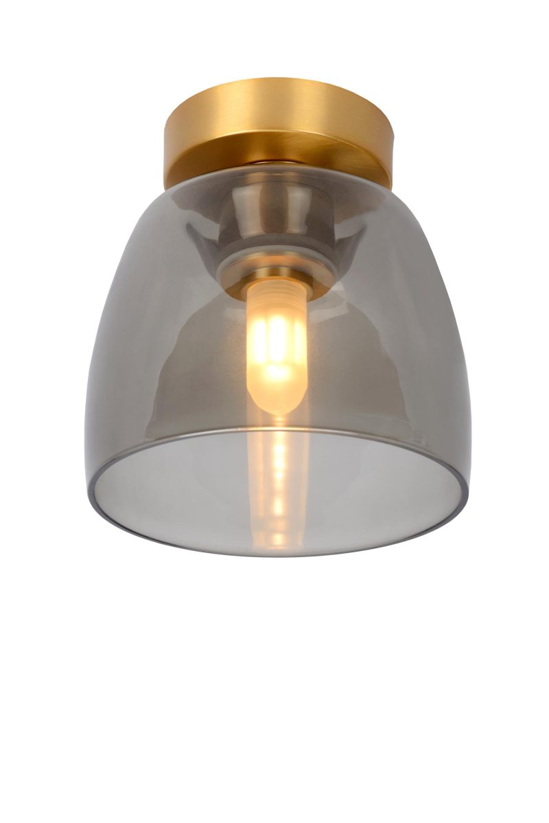 LUCIDE TYLER - Bathroom Ceiling Light - Ø 16.1 cm - 1xG9 - IP44 - Matte Gold / Brass