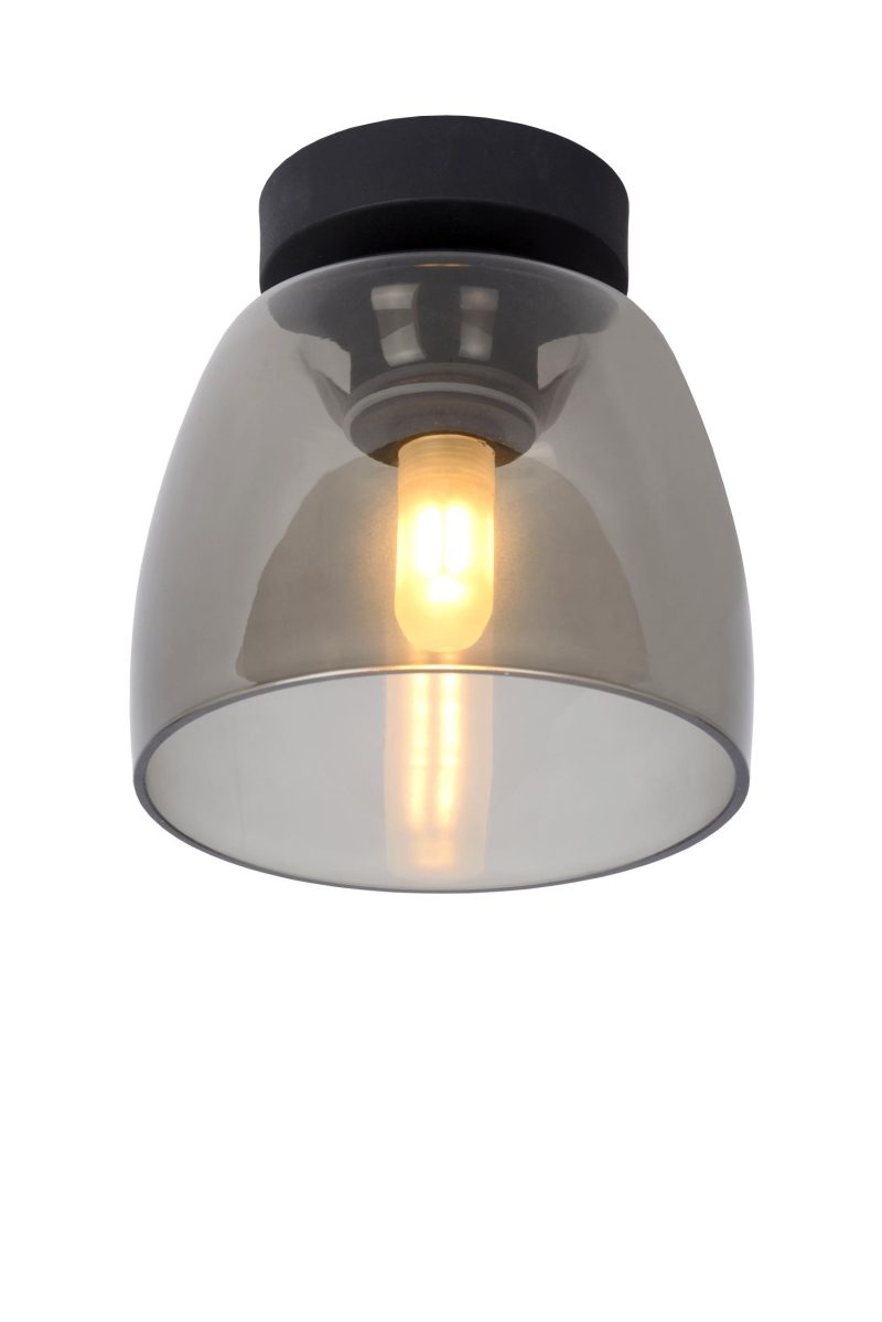 LUCIDE TYLER - Deckenleuchte Badezimmer - Ø 16,1 cm - 1xG9 - IP44 - Schwarz