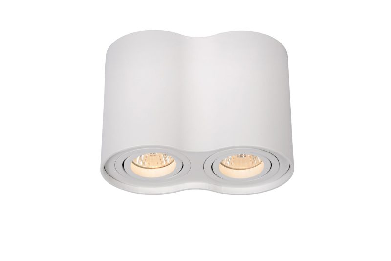 LUCIDE TUBE - Plafondspot - 2xGU10 - Wit