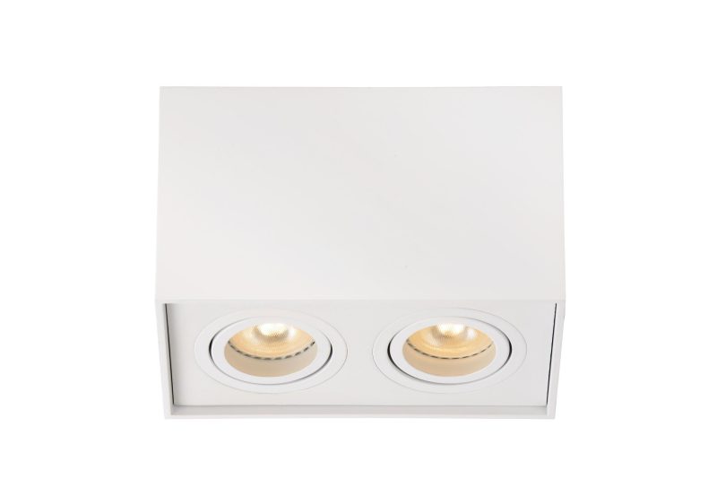 LUCIDE TUBE - Plafondspot - 2xGU10 - Wit