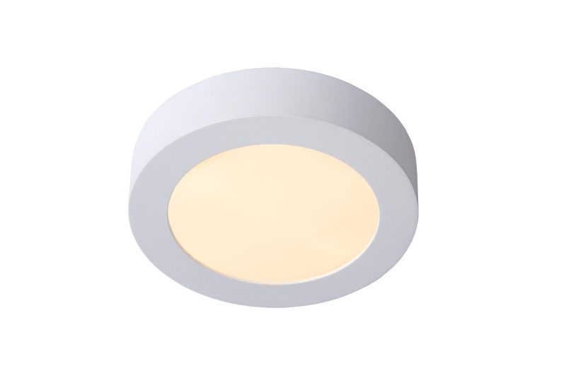 LUCIDE BRICE-LED - Lámpara de Techo Baño - Ø 18 cm - LED Regulable