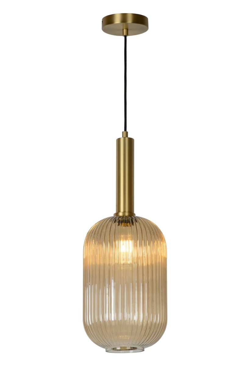 LUCIDE MALOTO - Hanglamp - Ø 20 cm - 1xE27 - Amber