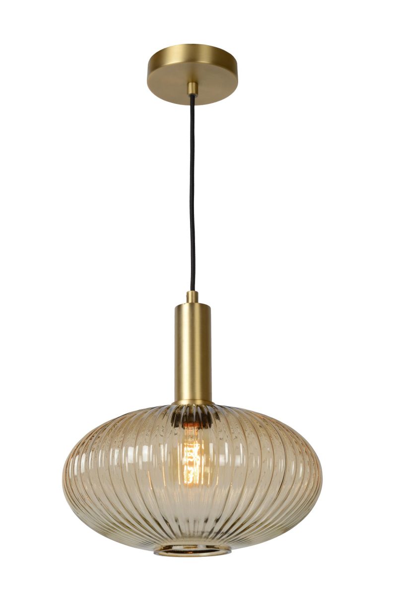 LUCIDE MALOTO - Hanglamp - Ø 30 cm - 1xE27 - Amber