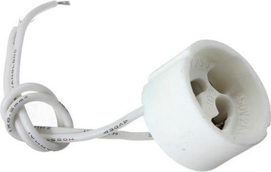 GU10 ceramic fitting for loose connection with wires