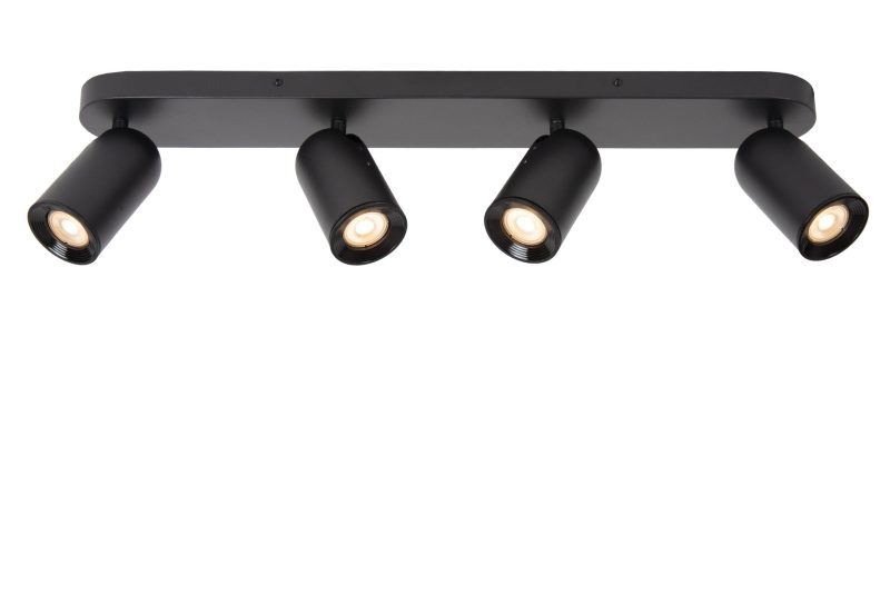 LUCIDE PUNCH - Plafondspot - 4xGU10 - Zwart
