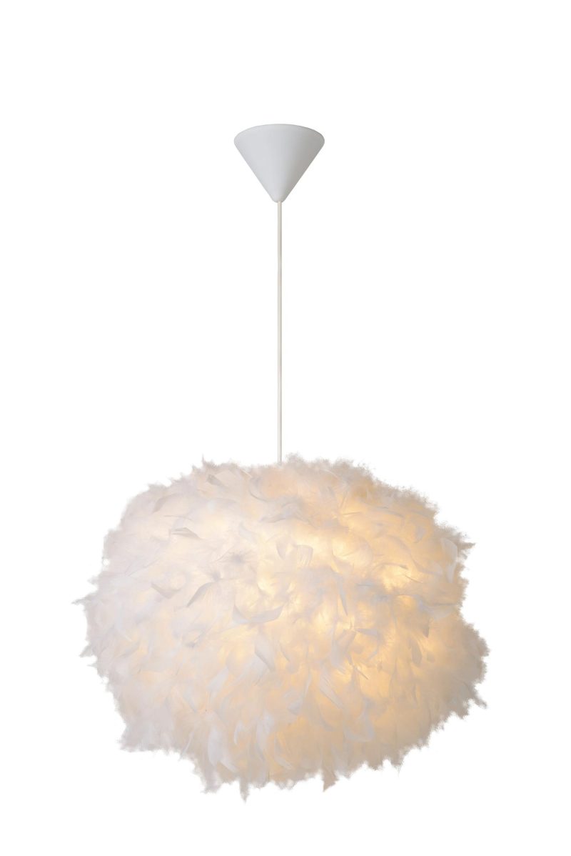 LUCIDE GOOSY SOFT - Lampada a Sospensione - Ø 50 cm - 1xE27 - Bianca