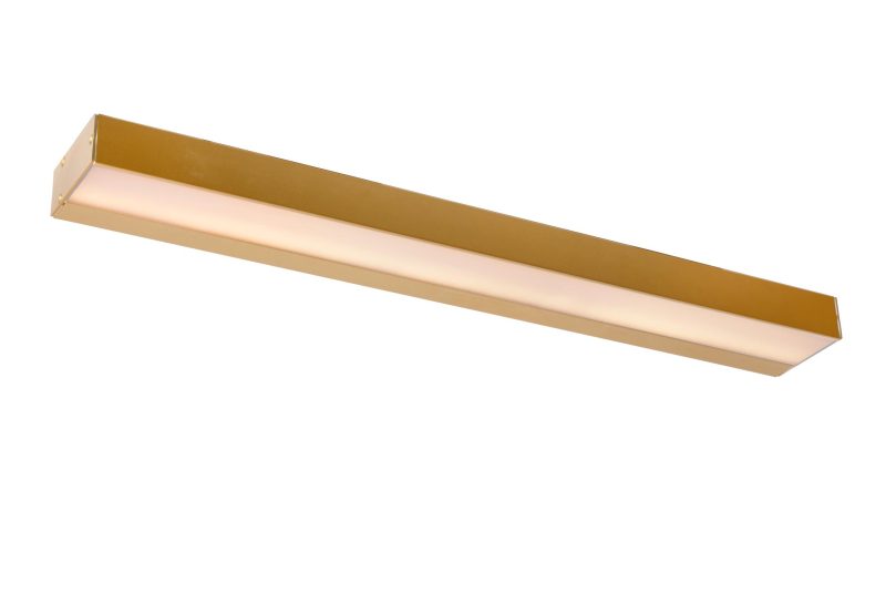 LUCIDE ALEXA - Wandlamp Badkamer - LED - 1x8W 3000K - IP44 - Mat Goud / Messing