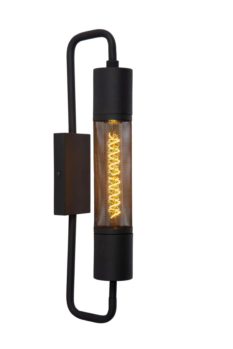 LUCIDE CALIXT - Wandlamp - 1xE27 - Zwart