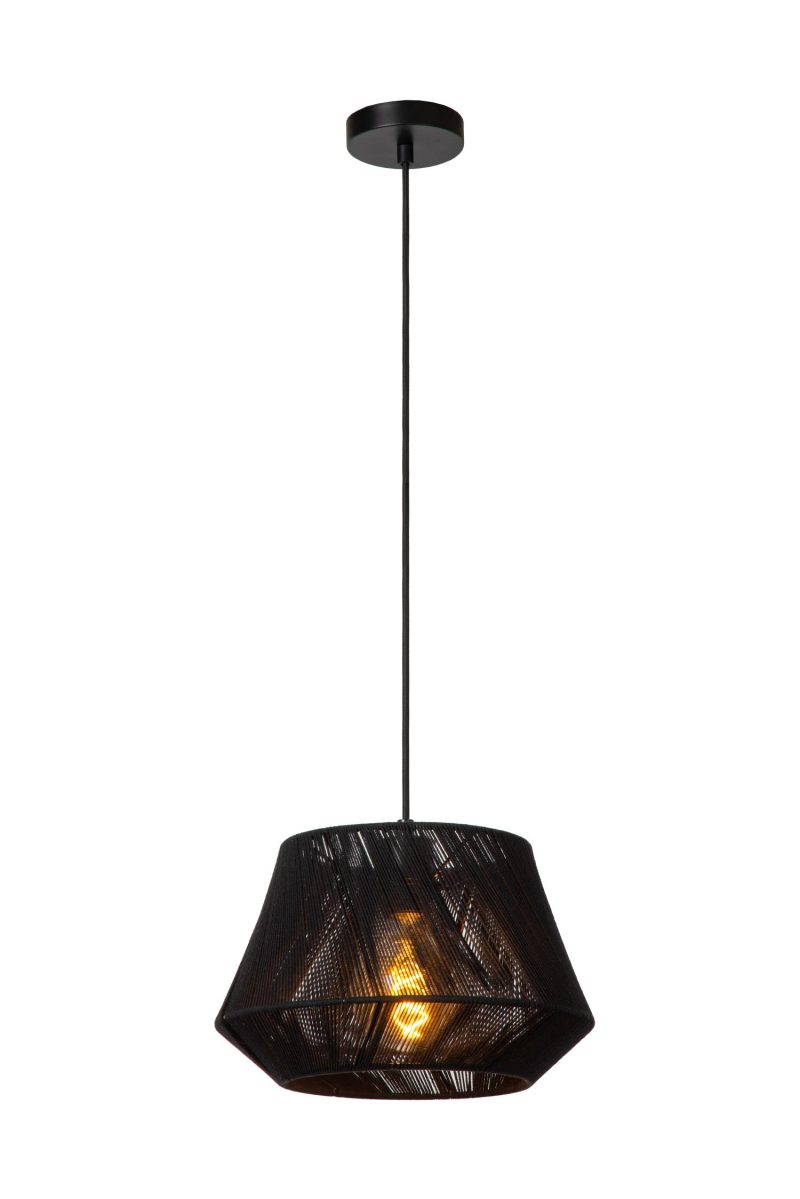 LUCIDE JESSICA - Lampada a Sospensione - 1xE27 - Nera