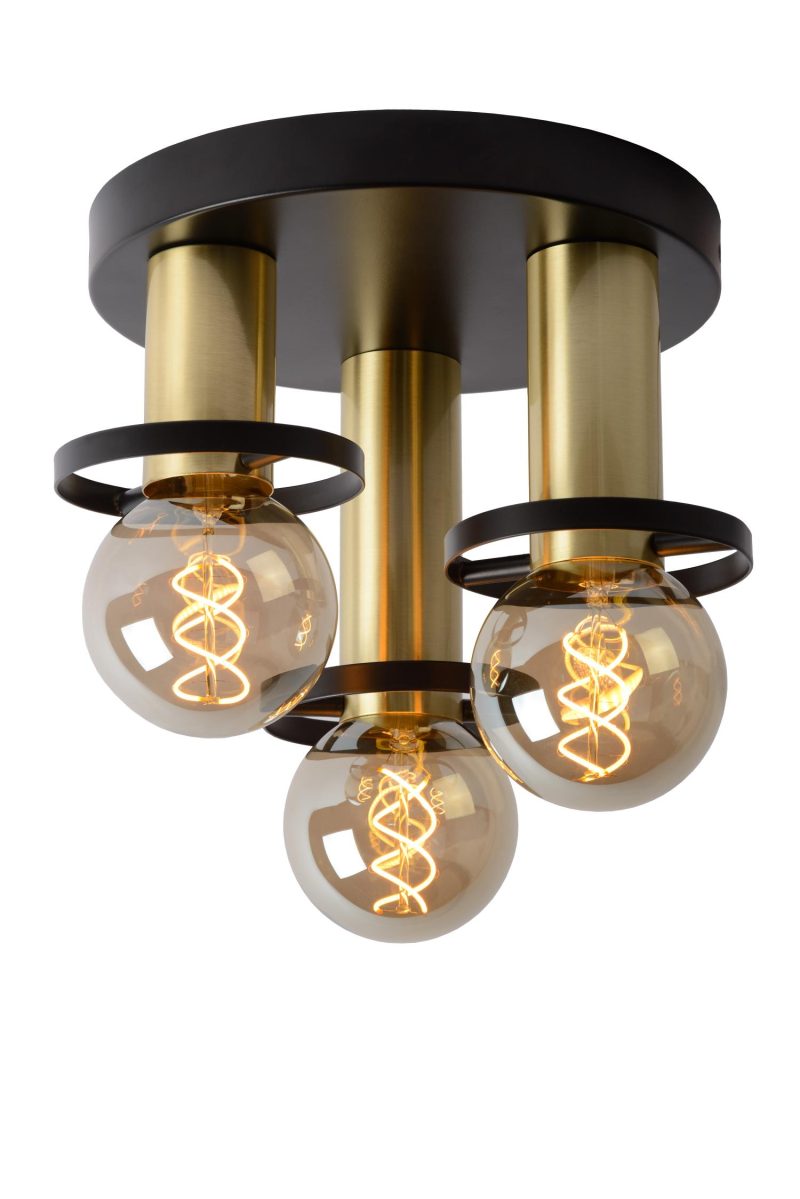 LUCIDE ANAKA - Ceiling Light - Ø 30 cm - 3xE27 - Black