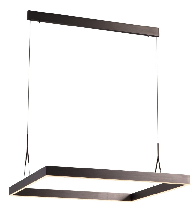 Fantasia Pure quadratische LED-Pendelleuchte 90x90cm weiß