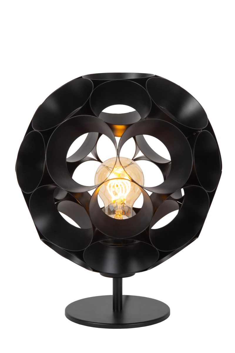 LUCIDE HANNELORE - Table Lamp - Ø 25 cm - 1xE27 - Black